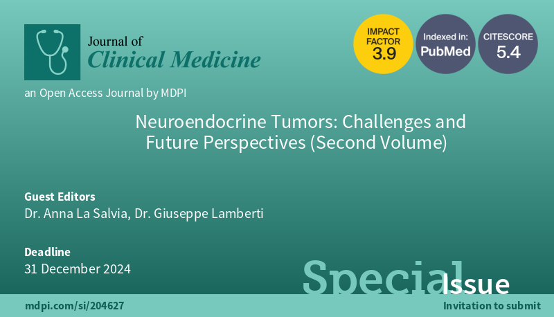 Our Special Issue 'Neuroendocrine Tumors: Challenges and Future Perspectives (Second Volume)' edited by Dr. Anna La Salvia and Dr. @GLambertiMD is announced! Welcome to read and submit! 😊😊@istsupsan @Unibo @JCM_MDPI #neuroendocrine #biomarkers #NETs mdpi.com/journal/jcm/sp…