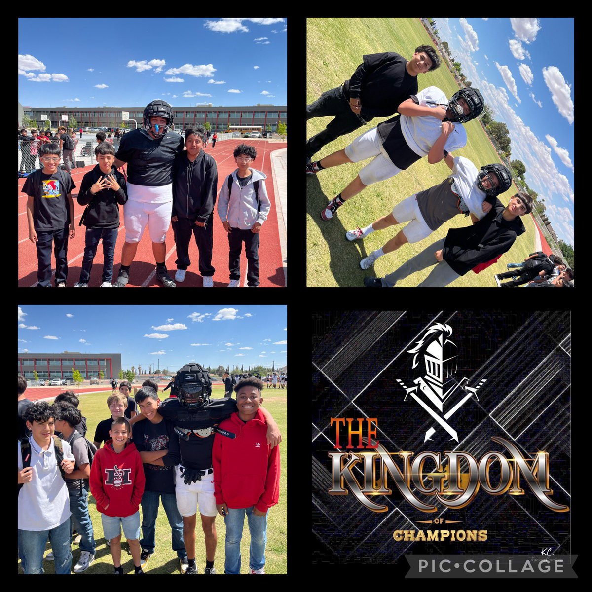 Our first ever Satellite Practice @HANKSMSYISD went great today. It was awesome having our 7th & 8th grade Cavaliers on the sidelines with us. The future at #TheKingdom is very bright! Thank you for your help & cooperation @JLucero_HMS & @MrARendon.