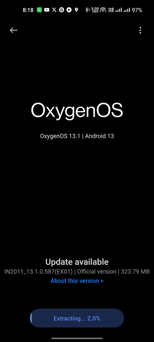 SuperV_Tech's tweet photo. Oneplus 8 just got news software update #oneplus #oneplus8 https://t.co/ijAphtqqVM