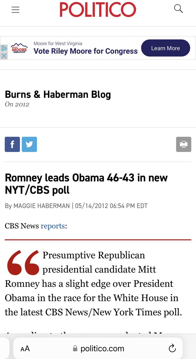 For no apparent reason, I decided to look at some articles about New York Times presidential polls in May 2012.
