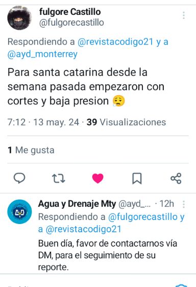 ¿Avisos de tercera crisis hídrica que han tapado por época electoral y resurgiría apenas pasando esta? Es creciente número de colonias de San Pedro, Santa Catarina, García entre otros municipios ZM Monterrey, que tienen desabasto de agua o baja presión desde la semana pasada.