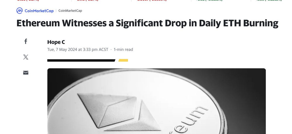 Now we're seeing an inflationary trend on Ethereum again. It is not good for altcoin. Expert says: High Activities =/= High Gas Burn anymore thanks to the Duncan Upgrade Your thought? #ETH