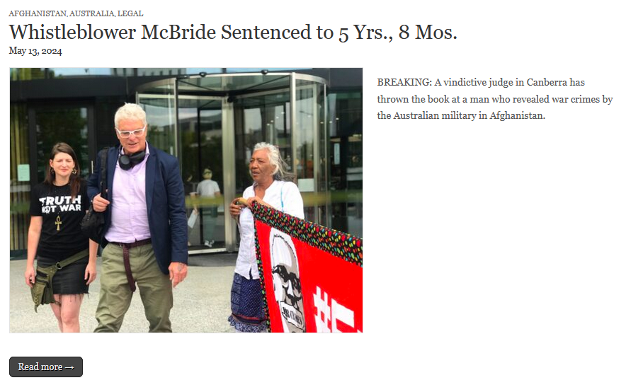 Whistleblower McBride Sentenced to 5 Yrs., 8 Mos. @MurdochCadell @Consortiumnews consortiumnews.com/2024/05/13/whi…