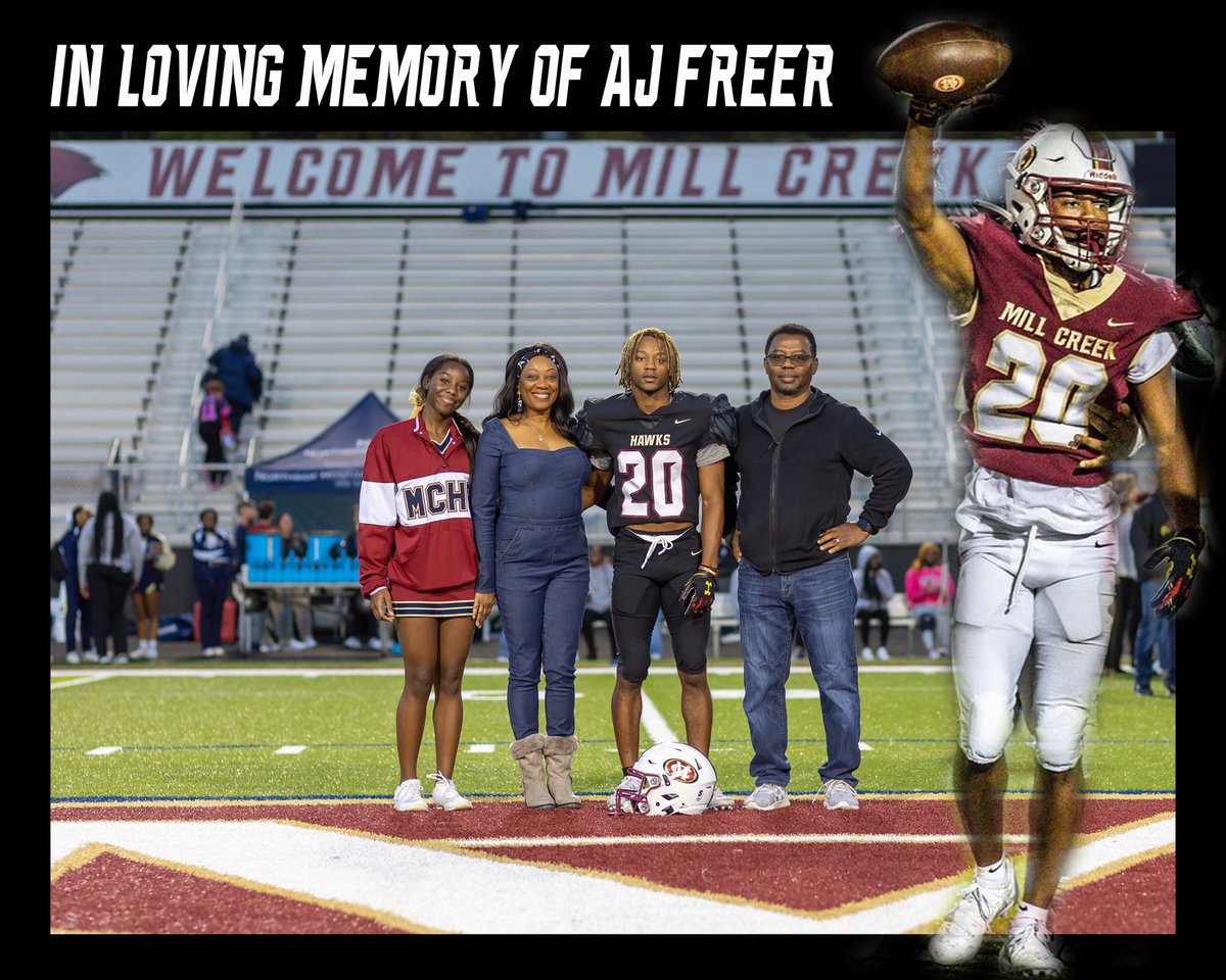 With great sadness, we are sending our thoughts and prayers to the family of AJ Freer. AJ was a senior on the 2022 State Champions and will be remembered for his work ethic and as a great teammate. Please keep his family in your thoughts and prayers at this difficult time.