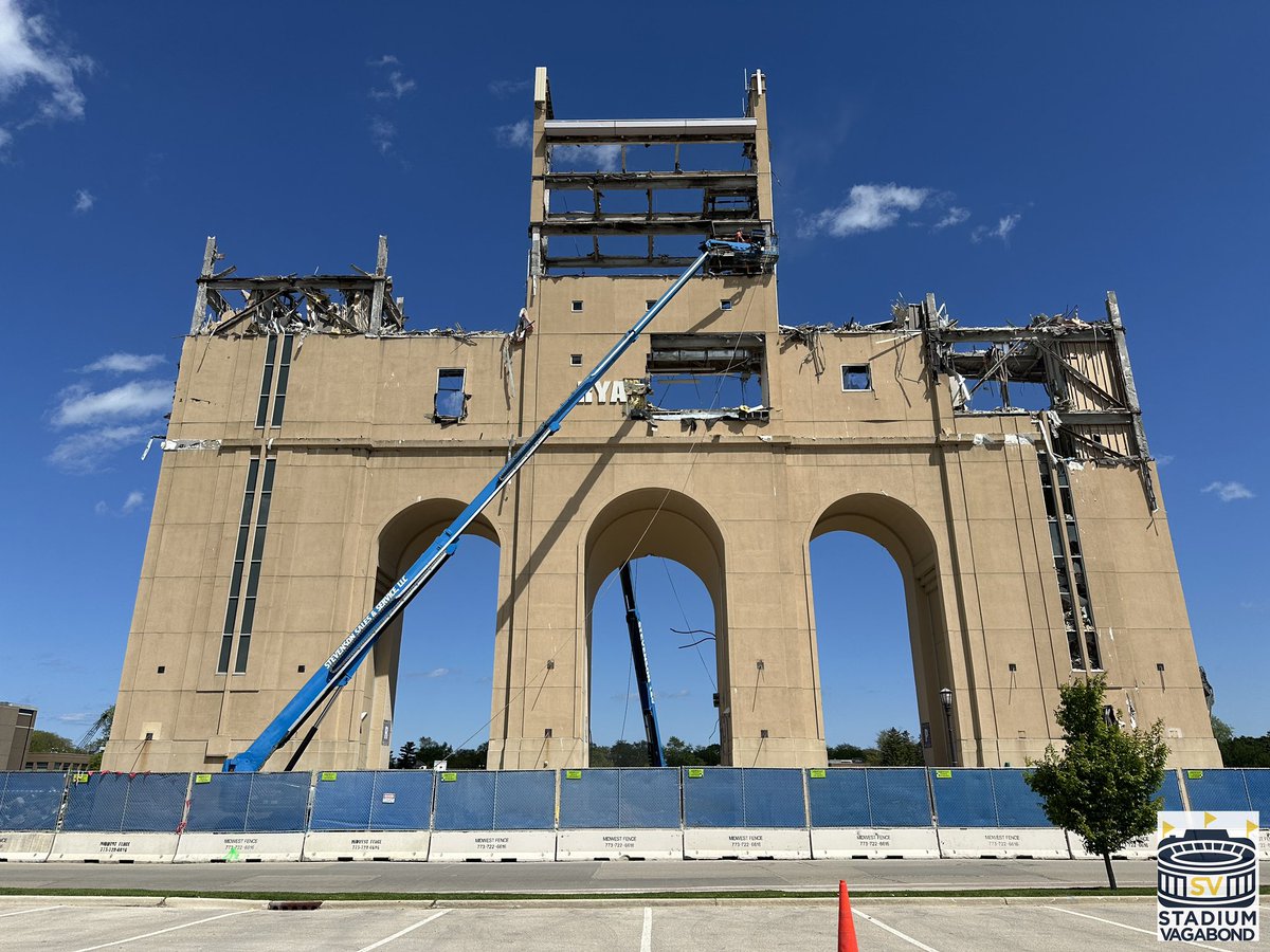 Ryan Field (formerly Dyche Stadium), Evanston, IL - Home of Northwestern University Wildcats - Demo in process for a replacement stadium #northwestern #wildcats #chicago #nu #bigten #northwesternuniversity #footballstadium #collegefootball #football #cfb #ncaa