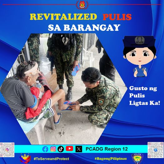 Revitalized Pulis Sa Barangay

#PCADGRegion12
#BagongPilipinas
#PulisSerbisBalita
#PCADGTagapagUgnay
#sabagongpilipinasgustongpulisligtaska