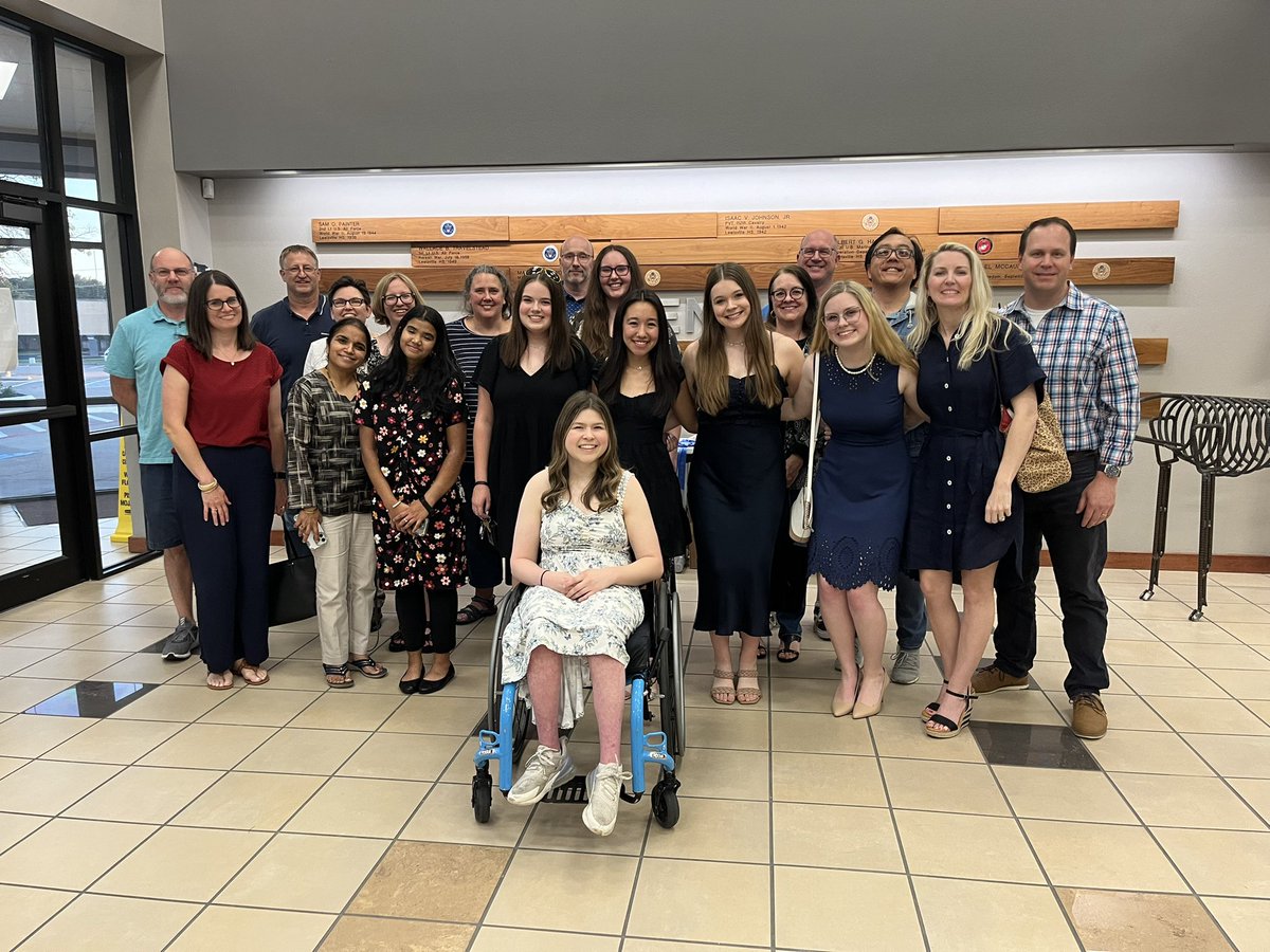 So thankful for these parents who came to see their students honored at tonight’s board meeting. @lisdcte @FlowerMoundHS #futureteachers