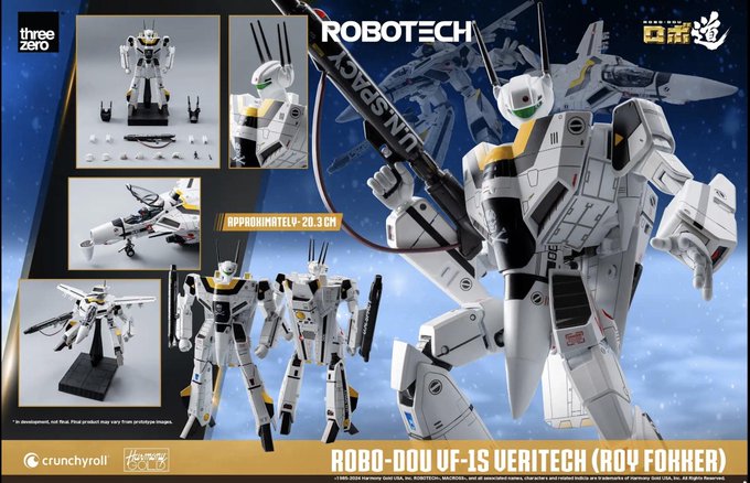 #ROBOTECH: The #Macross Saga VF‐1S Veritech (Roy Fokker) will be available for pre-order at the threezero Store on 16 May at 9pm EDT! ORDER HERE: bit.ly/VF1SVeritechRo… #80s #anime