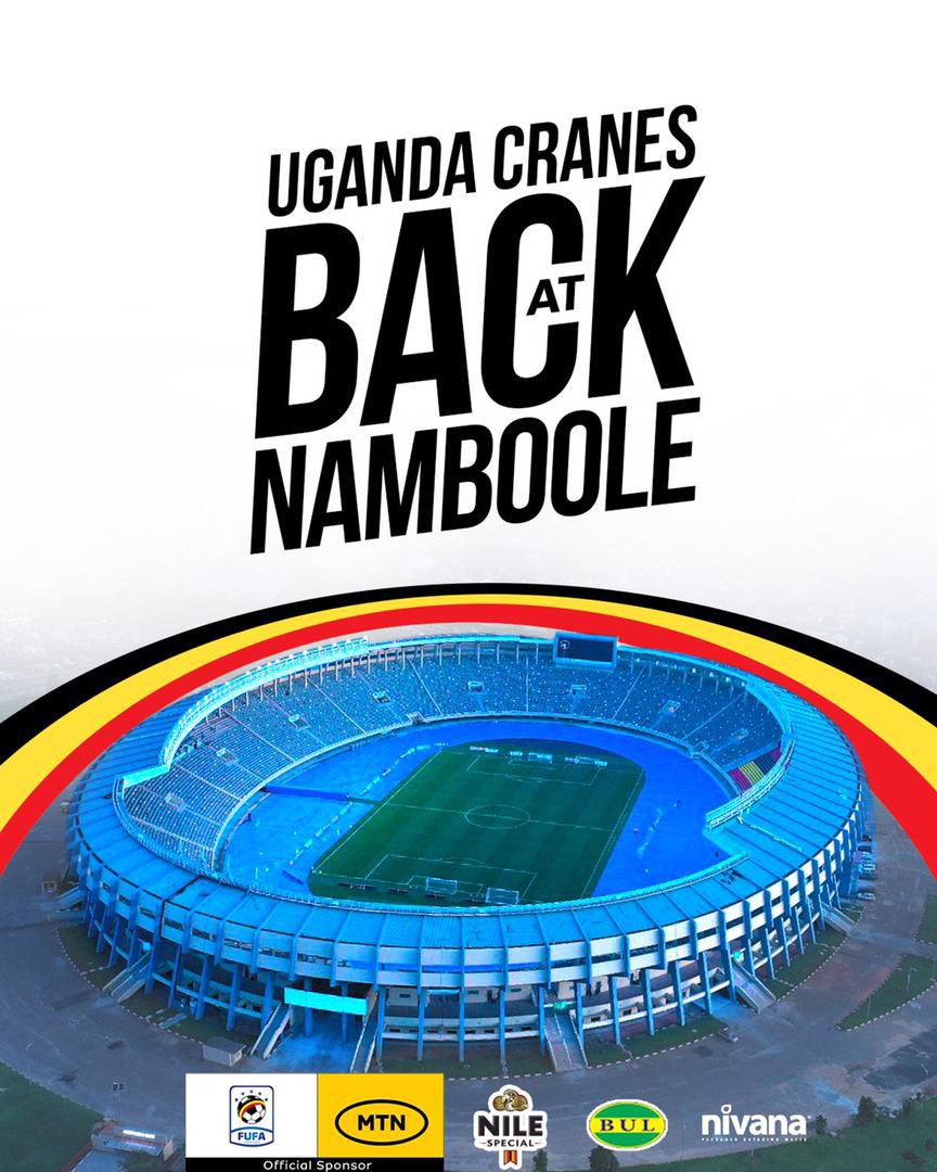 For the first time in 4 years, the Uganda Cranes will play at the Mandela Nations Stadium, in front of the home crowd in an international match. 7th and 10th June, 2024 we host Botswana and Algeria respectively in the 2026 FIFA WC qualifiers. 🙏🏾👏🏾 #UgandaCranesBackToNamboole