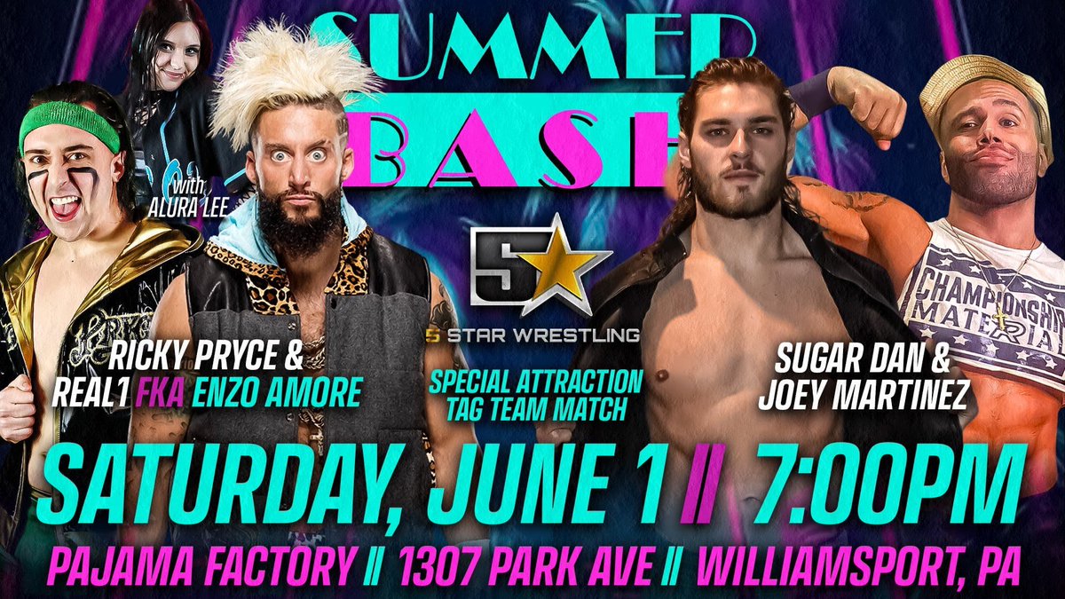 🚨MATCH ANNOUNCEMENT🚨 A special attraction tag team match has been signed to #SummerBash, when Commission member, “Sugar” Dan Stofko teams up with “The Closer” Joey Martinez to take on @TheRickyPryce & his partner , the former wwe superstar, @real1