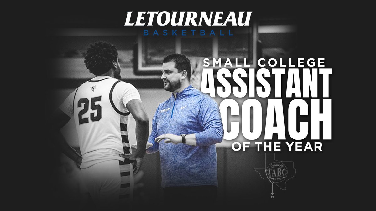 MBB | Congrats to @LETUMBB assistant coach Joel Wallace on being named the TABC Small College Assistant Coach of the Year! Story: letuathletics.com/news/2024/5/14… #LeTourneauBuilt #d3hoops