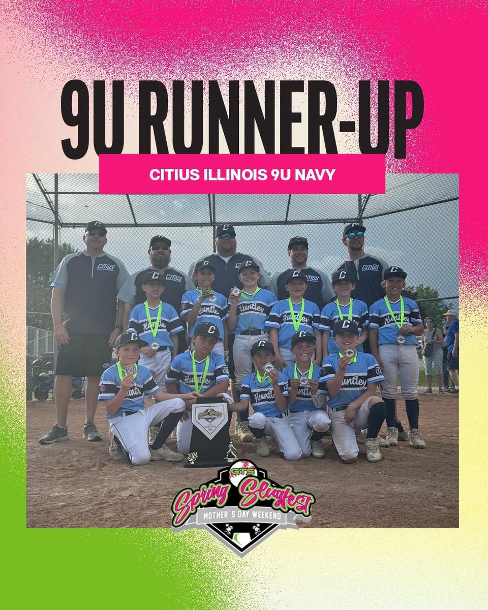 8th Annual GTS Spring Slugfest 

9u Division 
🏆RBA 9u Weber 
🥈Citius Illinois 9u Navy 

#𝘨𝘵𝘴𝘦𝘷𝘦𝘯𝘵𝘴