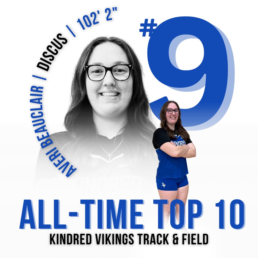 🤩 5th PLACE 🤩
❗️TOP 10 ALERT❗️

Averi also made the Top 10 list today in the Discus!

🏆 Discus
🤩 Averi Beauclair
📏 102’ 2”
⬆️ KHS all-time #9

#VikingPride