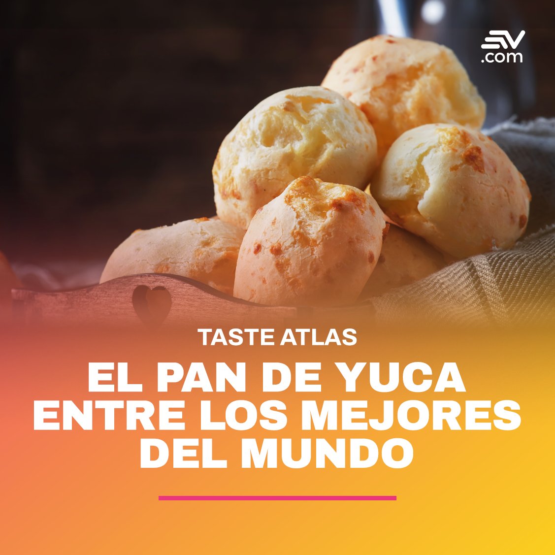 #LoMásLeído | El ranking internacional gastronómico Taste Atlas, colocó al Pan de Yuca ecuatoriano y colombiano en el top cinco de los mejores panecillos alrededor del mundo. Más detalles ▶️ bit.ly/3wA1bzy
