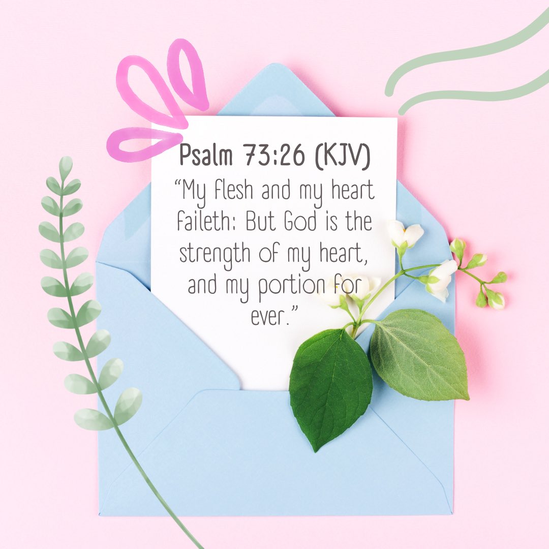 NVSAI_security's tweet photo. “My flesh and my heart faileth: But God is the strength of my heart, and my portion for ever.”

Psalm 73:26 (KJV)
https://t.co/IV2vu4M0Vi

#bibleverse #scripture #holybible #WordOfGod #VerseOfTheDay https://t.co/aPljlnrpjg