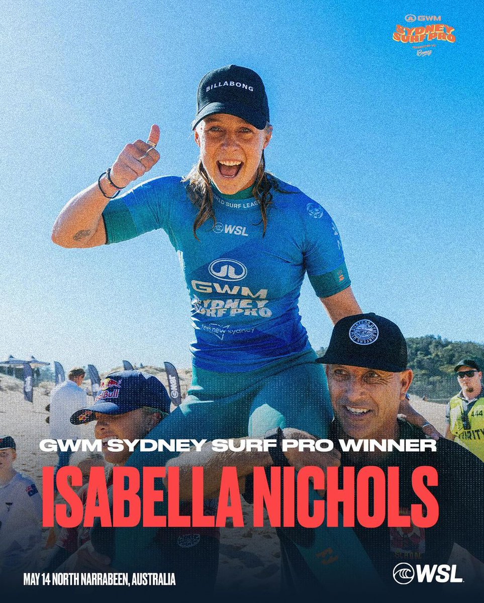 Parabéns, Isabella Nichols, a grande vencedora do #GWMSydneySurfPro! 🏆 @originalbonsoy