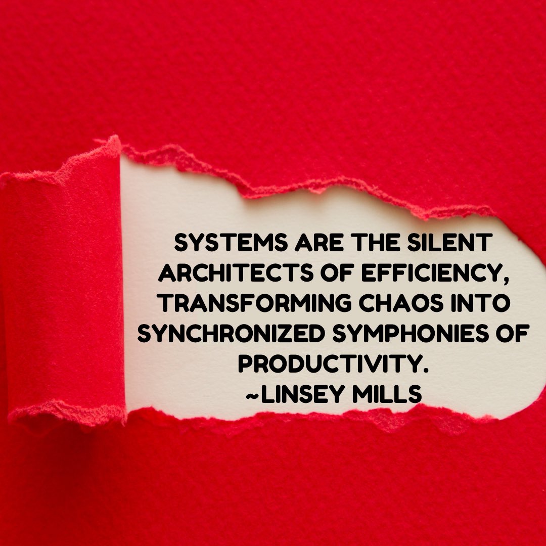 Systems are the silent architects of efficiency, transforming chaos into synchronize symphonies of productivity. ~Linsey Mills
#Productivity #EfficiencyBoost #motivationalquotes #businesssystems #transformation
Follow #currencyofconversations #callinzgroup #simplyoutrageous