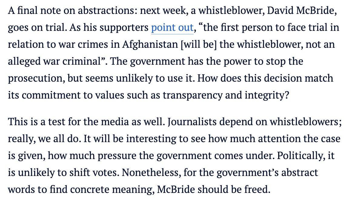 What I wrote about David McBride late last year. Still valid questions about both the government and media.