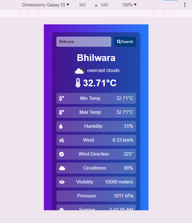🌦️Just created Prakriti Pulse, an Indian Weather App, utilizing open weather API! 🚀Get random city weather data by default, or search for any city's weather. Now live on Vercel! : …tipulse-coderomms-projects.vercel.app #PrakritiPulse #WeatherApp #API #JavaScript #JSAPI #OpenAPI @kirat_tw