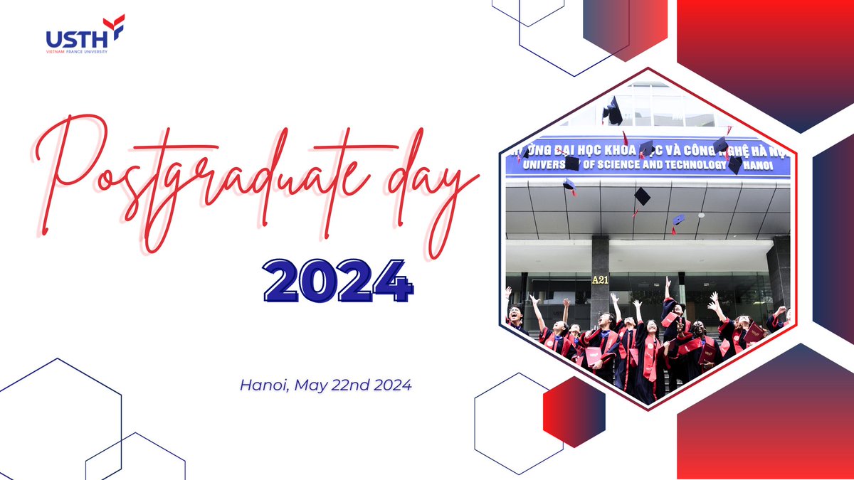 [#USTHevent] 𝐏𝐨𝐬𝐭𝐠𝐫𝐚𝐝𝐮𝐚𝐭𝐞 𝐃𝐚𝐲 𝟐𝟎𝟐𝟒
Time: 𝟎𝟗:𝟎𝟎 – 𝟏𝟎:𝟑𝟎, 𝐖𝐞𝐝𝐧𝐞𝐬𝐝𝐚𝐲, 𝐌𝐚𝐲 𝟐𝟐𝓷𝓭, 𝟐𝟎𝟐𝟒
Venue: 𝐑𝐨𝐨𝐦 𝟒𝟎𝟐, 𝐔𝐒𝐓𝐇, Building A21, VAST
𝐑𝐞𝐠𝐢𝐬𝐭𝐞𝐫 𝐧𝐨𝐰: 
lnkd.in/gv35QGuP