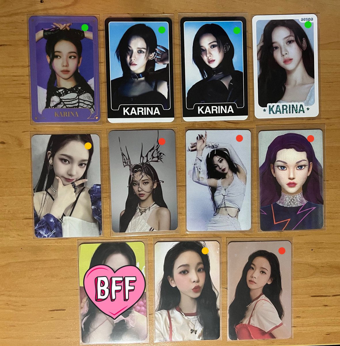 wts lfb

karina pcs

— breadrina with ratio (1:3💚, 1:2❤️, 1:1💛)
— prices on alt
— mop: gcash, mod: flash / ggx, loc: navotas 
— expect slow replies (busy)
— all onhand 
— will prio taking more

# aespa smcu express my world oh candy pocket sg23 sg22 trading card savage drama