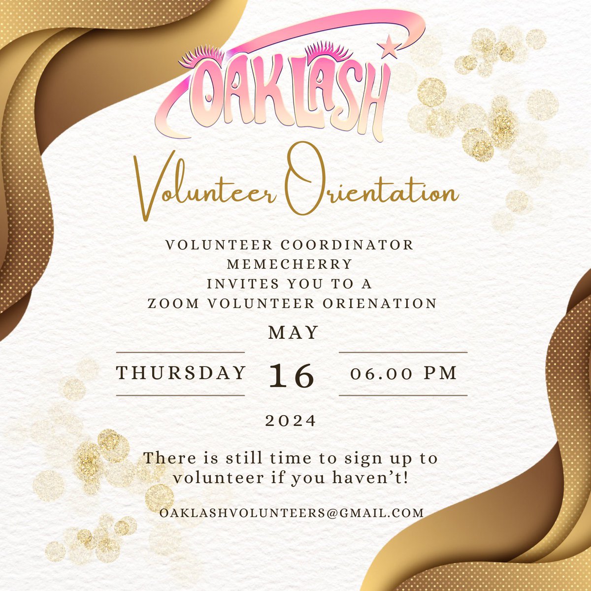 MeMeCherry's tweet photo. There’s still time to sign up & be a part of the amazing angel crew of volunteers that helps us pull off the #Oaklash Festival Weekend!
https://t.co/xqmkg8UWO1 👼🏼🐣🌈💕✨ https://t.co/UyHriiZKY1