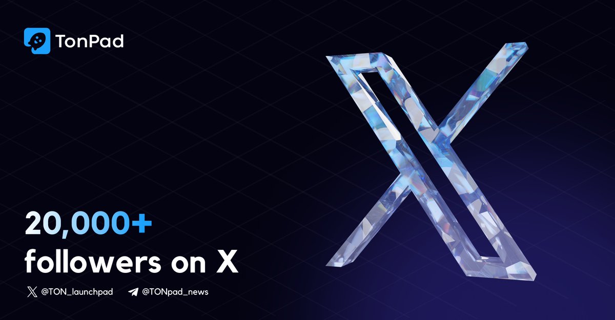 🔥Our community has hit a major milestone with over 20k+ followers on X! 🚀🚀🚀

☺️We are truly grateful for your continued love and support, and we couldn't have done it without you.🙏

👉Join here to get more reward: zealy.io/cw/tonpad/ques…

#TONpad  #TON