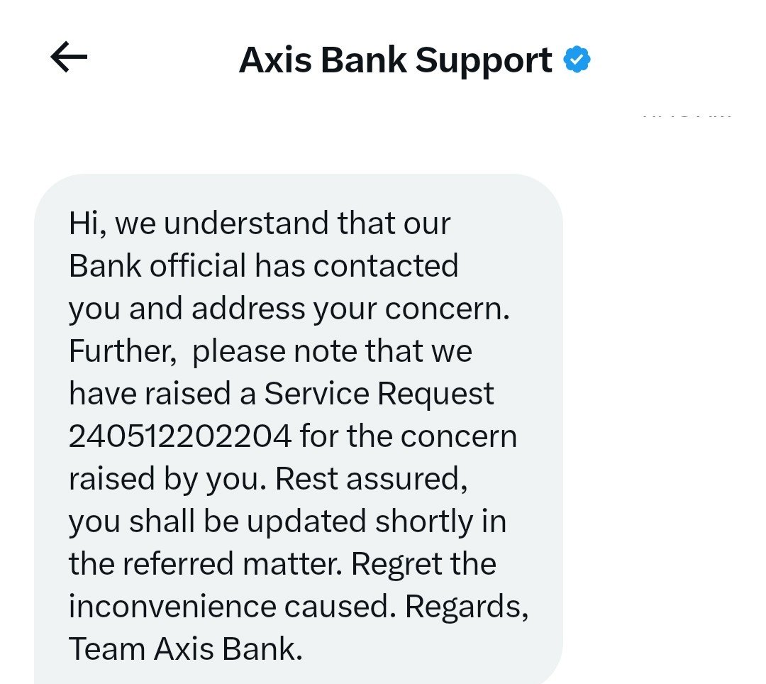 Sanjibsingh10's tweet image. Since last 4 days i m waiting for get resolve my problem but yet not solved by #axisbank  #axisbanksupport #axisbankassam #axixbankbishwanath