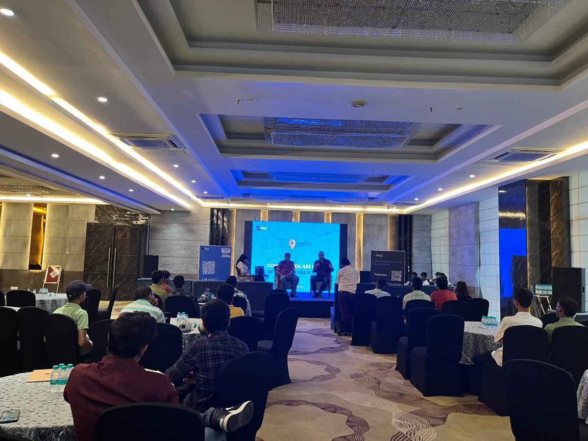 arunkumar796's tweet photo. It was great Meet-up to #cryptotrading , #bitcoin and chat with co-founder of pi42 @avinash_shekhar and crypto influencer @simplykashif 
It valuable event host by @AdiSuyash 

So thanks to @AdiSuyash for inviting me.
@Pi42Exchange #Cryptocurrencys, #cryptotrading #bitcoin https://t.co/hGwPwQAOJK