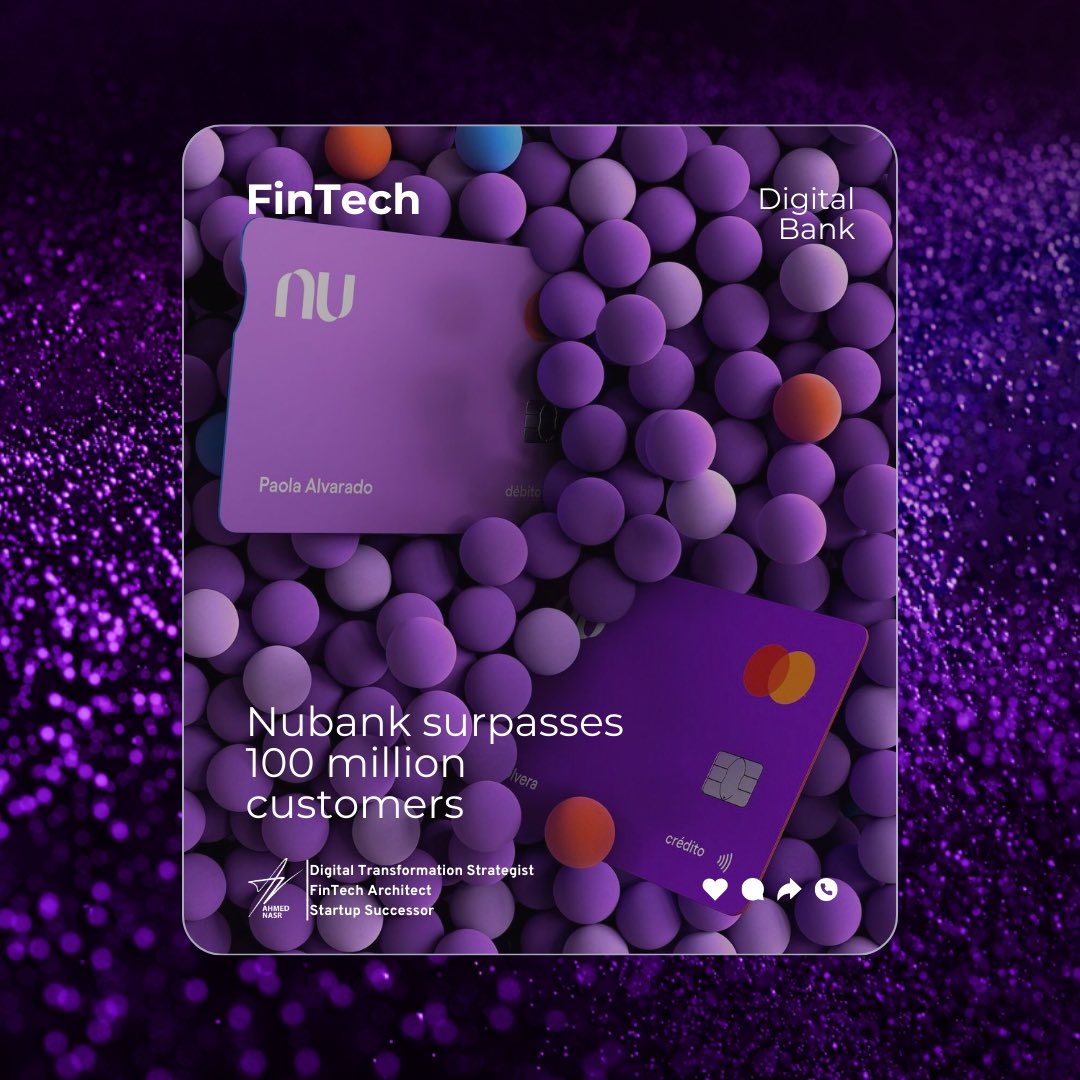 #FinTech #DigitalBanking | @nubank just smashed through a major milestone: 100 MILLION customers! That's right, 100 million people are now banking differently thanks to NuBank.
What's the secret sauce? Here's why NuBank is winning: