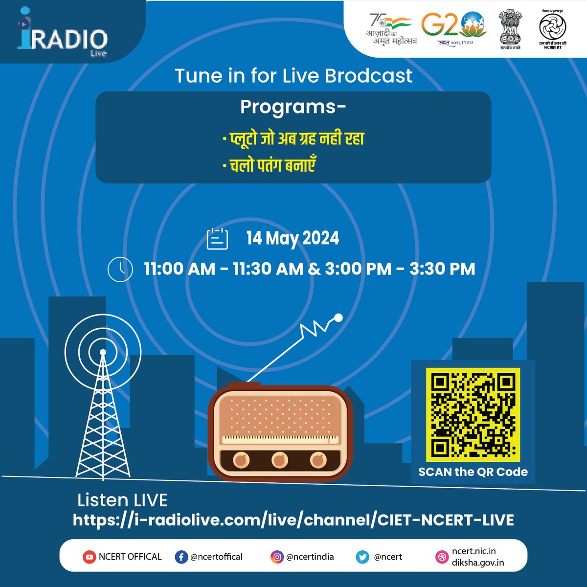 🎙️ Tune in to iRadio Live for a dose of insightful content! Don’t miss out on our engaging discussions and vibrant program. Join us every Monday to Friday, timings 11:00 AM to 11:30 AM & 3:00 PM to 3:30 PM (IST). Mark your calendars and listen live at i-radiolive.com/live/channel/C…