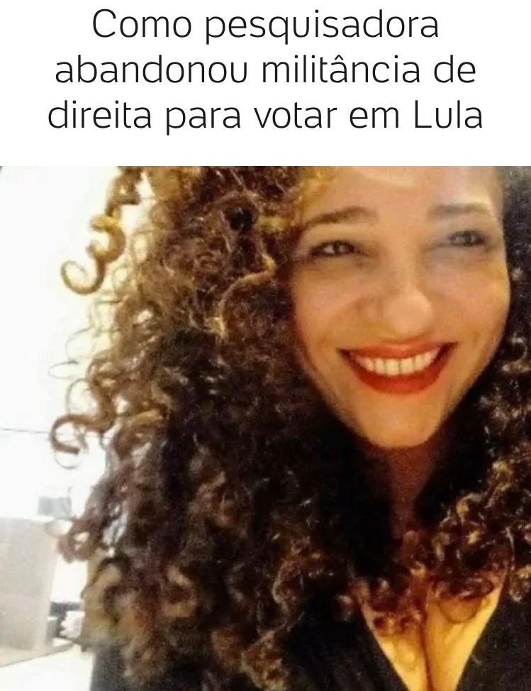 A pessoa que afirma que Janja criou um gabinete do ódio está descrita pelo UOL como designer de interiores que foi a passeatas contra Dilma, votou em Bolsonaro, pesquisou sobre a ascensão da direita e em 2022 votou em Lula. 👇🏻
