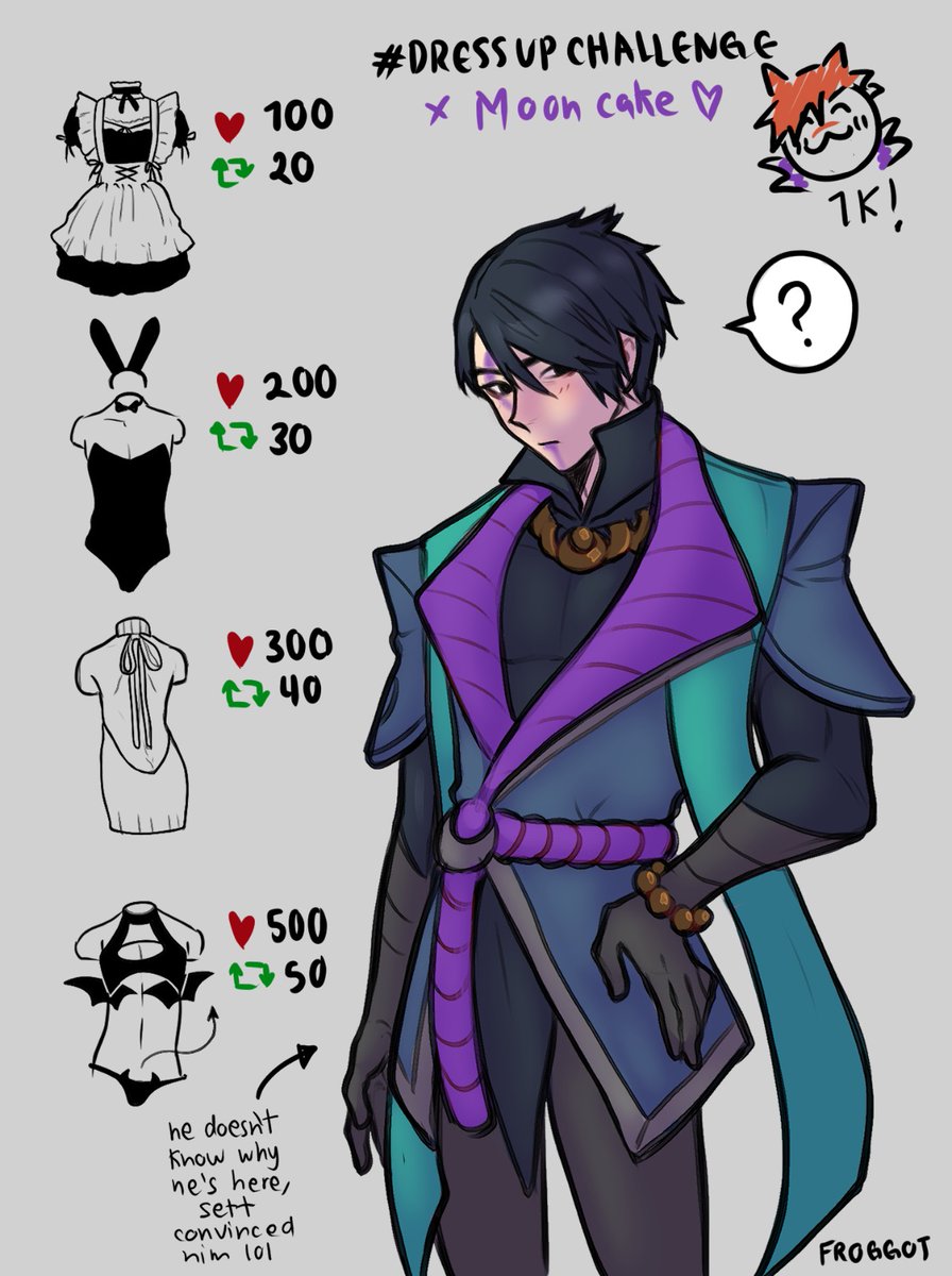 Thanks for 1k! I wanted to do this for a while but I didn't have time hehe #dressupchallenge #Settphel #Aphelios