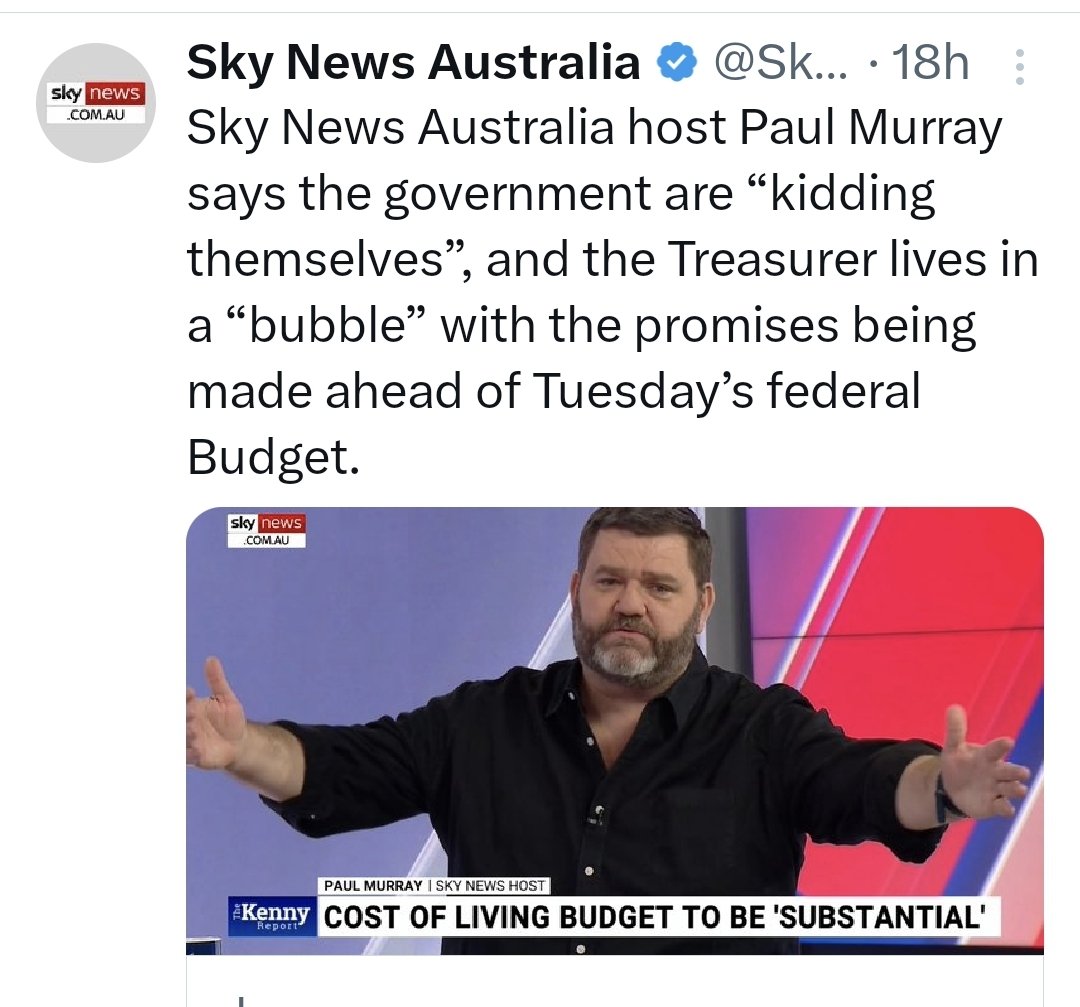 Note the choice of picture by #NewsCorpse.

Arms outstretched as if 'Christ like', a liberator, a rescuer. 

They did it with #ScottyTheEvangelist now they're doing it with Liberal propagandists disgusted as commentators!

#auspol #Budget2024