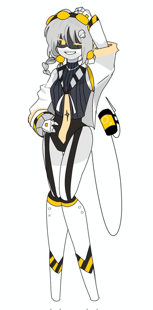 Nyiimasan's tweet image. I forgot to post my murder drones oc here, so here you go 😭 #murderdrones #murderdronesocs