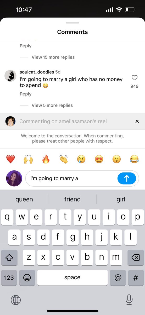 I wanted to do this thing where you let predictive text well you who you’re going to marry and then post it but why is it trying to out me as a bisexual in front of my irl family I haven’t come out to