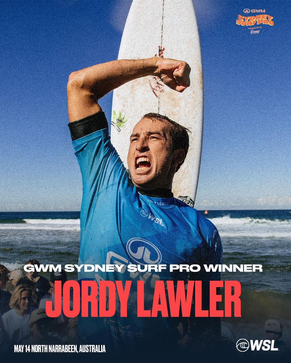 Parabéns, Jordan Lawler, o grande vencedor do #GWMSydneySurfPro! 🏆 @originalbonsoy