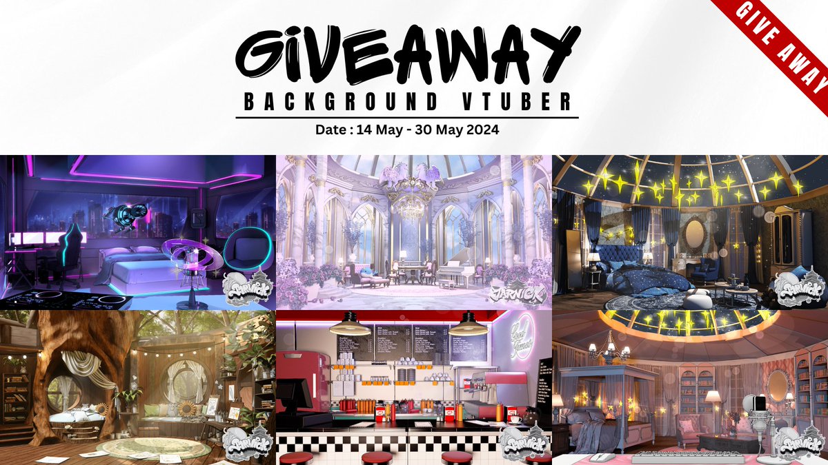 【GIVEAWAY】
★ Background Vtuber ★
- Giving away background just 1 person

【Rules】
- Follow Me
- Like &amp; Retweet this post
- Comment your V-Character

❀ 𝐷𝑎𝑡𝑒 : 14 𝑀𝑎𝑦 - 30 𝑀𝑎𝑦 2024 ❀

♛ The winner will be announce 31 May 2024