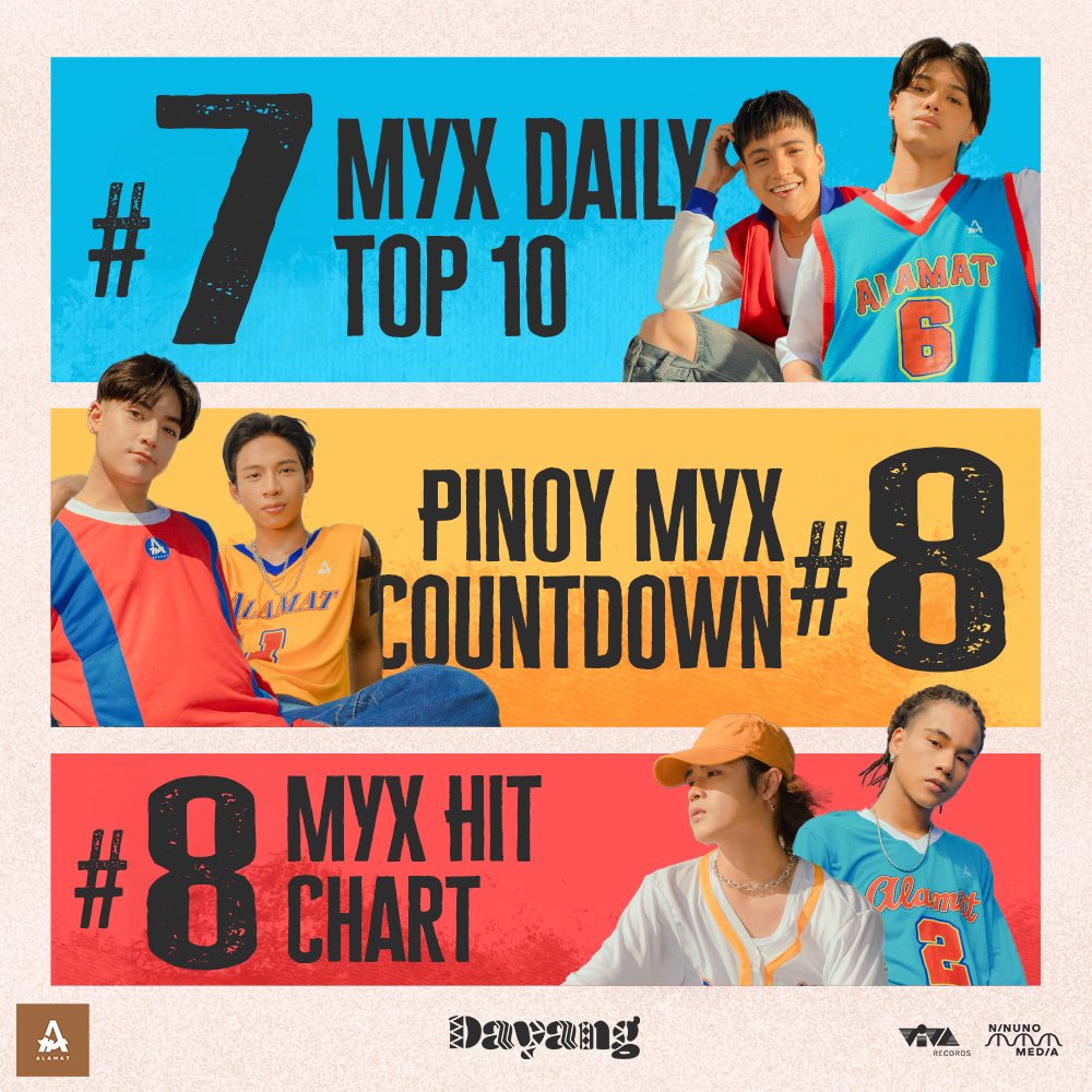 #ALAMAT HANDA ‘RAP! Keep voting for ‘DAYANG’ on MYX 🫶❤️ 1. Go to myx.global/vote/ 2. Type for the name of the artist: ALAMAT 3. Type for the title of the song: DAYANG 4. Submit by clicking on VOTE #ALAMATDayang #DAYANGKalasahanTaKaw