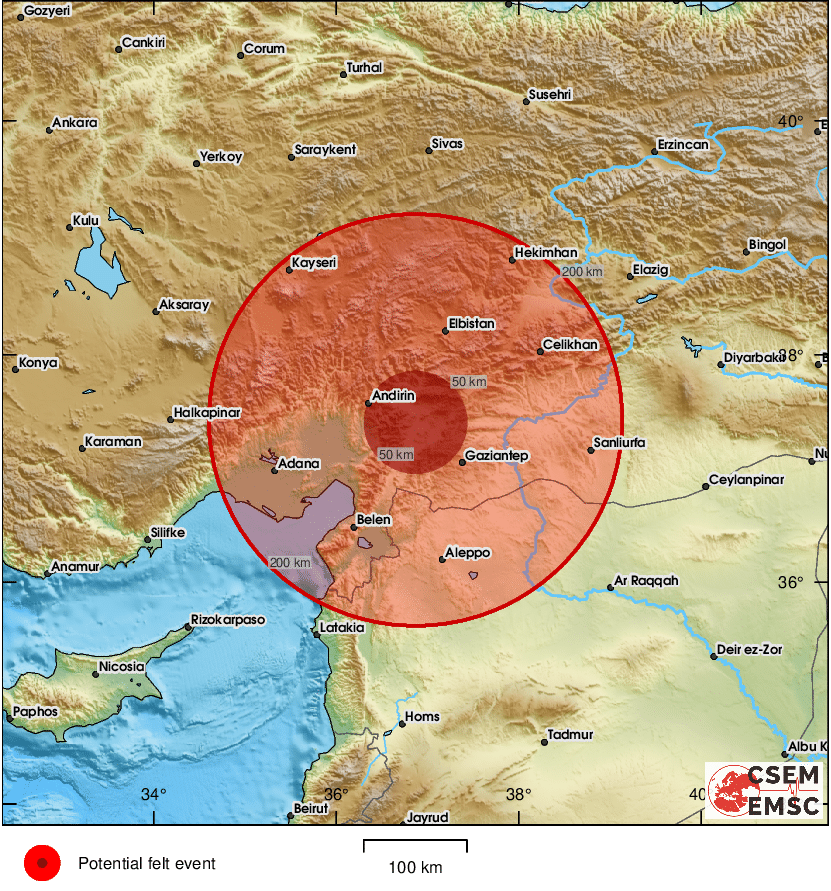 #Earthquake (#deprem) possibly felt 8 sec ago in #Turkey (detected from @SismoDetector). Felt it? Tell us via: 📱emsc-csem.org/lastquake/how_… 🌐m.emsc.eu 🖥emsc-csem.org ⚠ Automatic crowdsourced detection, not seismically verified yet. More info soon!