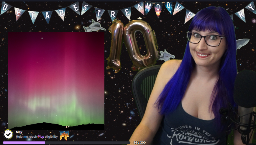Live on #Twitch talking about the auroras, and other space & astrobiology news / #scicomm! May play Fallout later or just nerd out about space all night haha. 
Last month for the Plus Program too! 
twitch.tv/moohoodles
