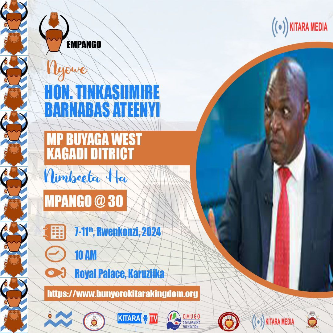 KitaraTv's tweet photo. #empango@30
Abebembezi banyu nibabeeta ha'mpango eyo mwaka gunu.
Mwijje tusagike.
#kitaratv #kwegesa #kumanyisa https://t.co/U0h7e1F7Ol