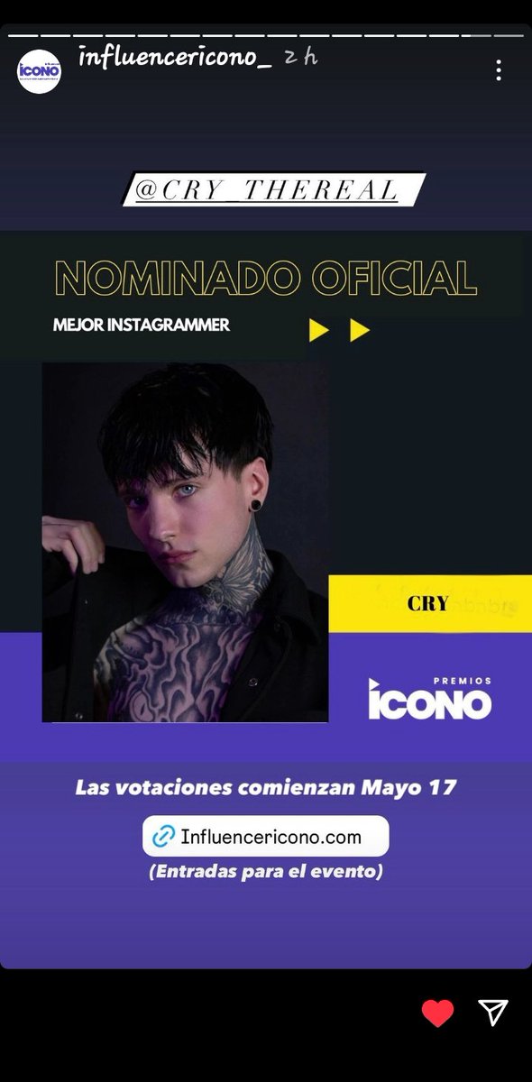 *gritos de perra loca*
Se viene gente, ya el 17 toca dar nuestro humilde voto por el más instagramer 🖤 (nos tiene sin historias ni nada en el grupo de difusión).