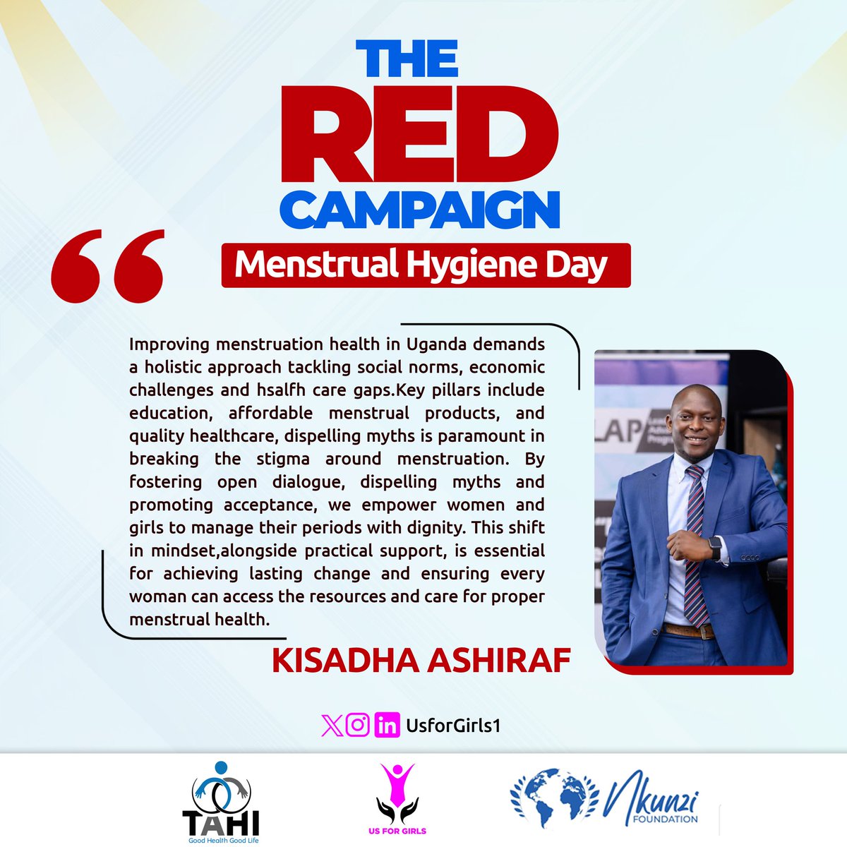 #RedCampaign

 We agreee with @KisadhaAshiraf that improving MH demands a holistic approach where we tackle social norms, economic challenges and health care gaps altogether.

#EndPeriodPoverty
#EndPeriodStigma