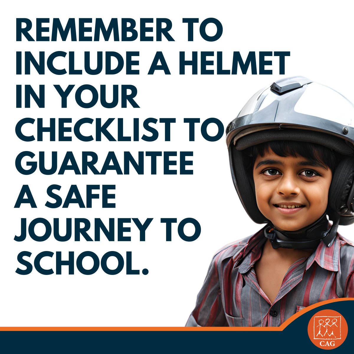 Will your child be travelling to school on a bike or scooter? She must have a helmet. Even if her school is only a 10-minute ride away. Prioritising your child's safety is the best start to the new school year. School uniforms ✅ Books ✅ Helmet ✅ @chennaicorp @chennaipolice_
