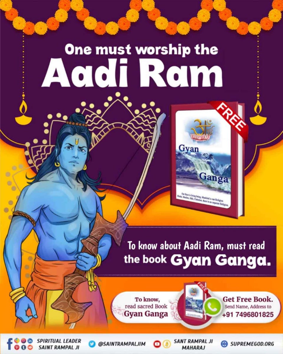 #Who_Is_AadiRam

राम कृष्ण से कौन बड़ा, उनहू भी गुरु कीन्ह ।
तीन लोक के वे धनी, गुरु आगे आधीन ।।
इस 'राम नवमी' पर जानिए कौन है वह 'तत्वदर्शी संत' और इस समय धरती पर कहां है? जानने के लिए अवश्य पढ़ें ज्ञान गंगा।

Kabir Is God🙏🙏