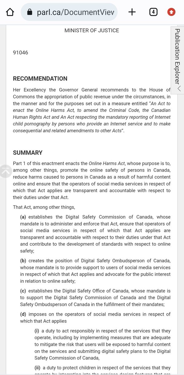 محترم @TararAttaullah صاحب !

کینیڈا کی حکومت نے آن لائن ہرمز بل C-63 کے عنوان سے ایک نیا قانون متعارف کرایا ہے جو حکام کو یہ اختیار دیتا ہے کہ وہ 'نفرت انگیز تقریر' #HateSpeech کے واقعات کے لیے آن لائن پلیٹ فارمز کی ​​جانچ پڑتال کرے اور ذمہ دار افراد کو پکڑ کر قرار واقعی سزا دے۔…