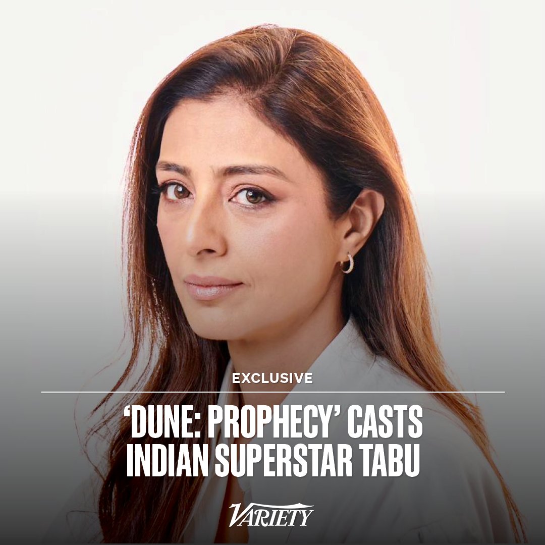 Massive To start day with ! 💥❤️‍🔥☄️ As per @Variety ... our beloved #Tabu has been roped in #Dune series.. ‘Dune: Prophecy’ follows two Harkonnen sisters as they combat forces that threaten the future of humankind, and establish the fabled sect that will become known as the Bene…