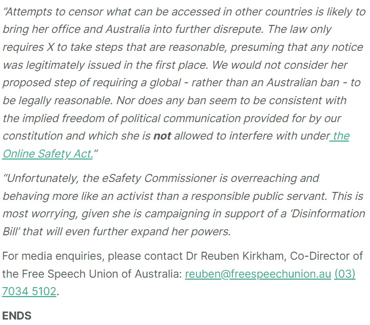 MEDIA RELEASE - UPDATE: eSafety Commissioner loses in the Federal Court