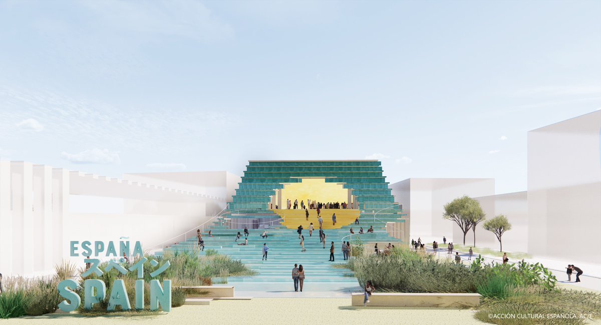 The #Spain Pavilion’s theme is “KUROSHIO”🇪🇸 Following the plaza inspired by the sun is an exhibition area on the Blue Economy, inspired by the deep sea🌅 Based on the concept of the 'ocean and sun', visitors can experience the 'ocean', 'future', and Spain's 'way of life'.